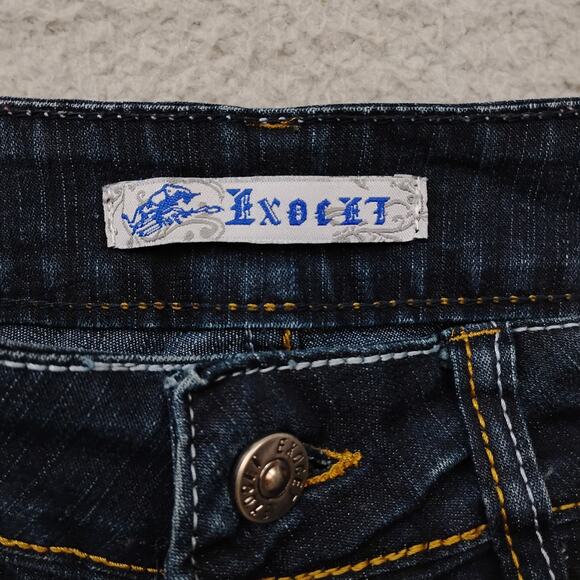 EXOCET Jeans Collection Capri Jeans Size 7 Junior Blue Wash Flap Back Pockets - Picture 8 of 13